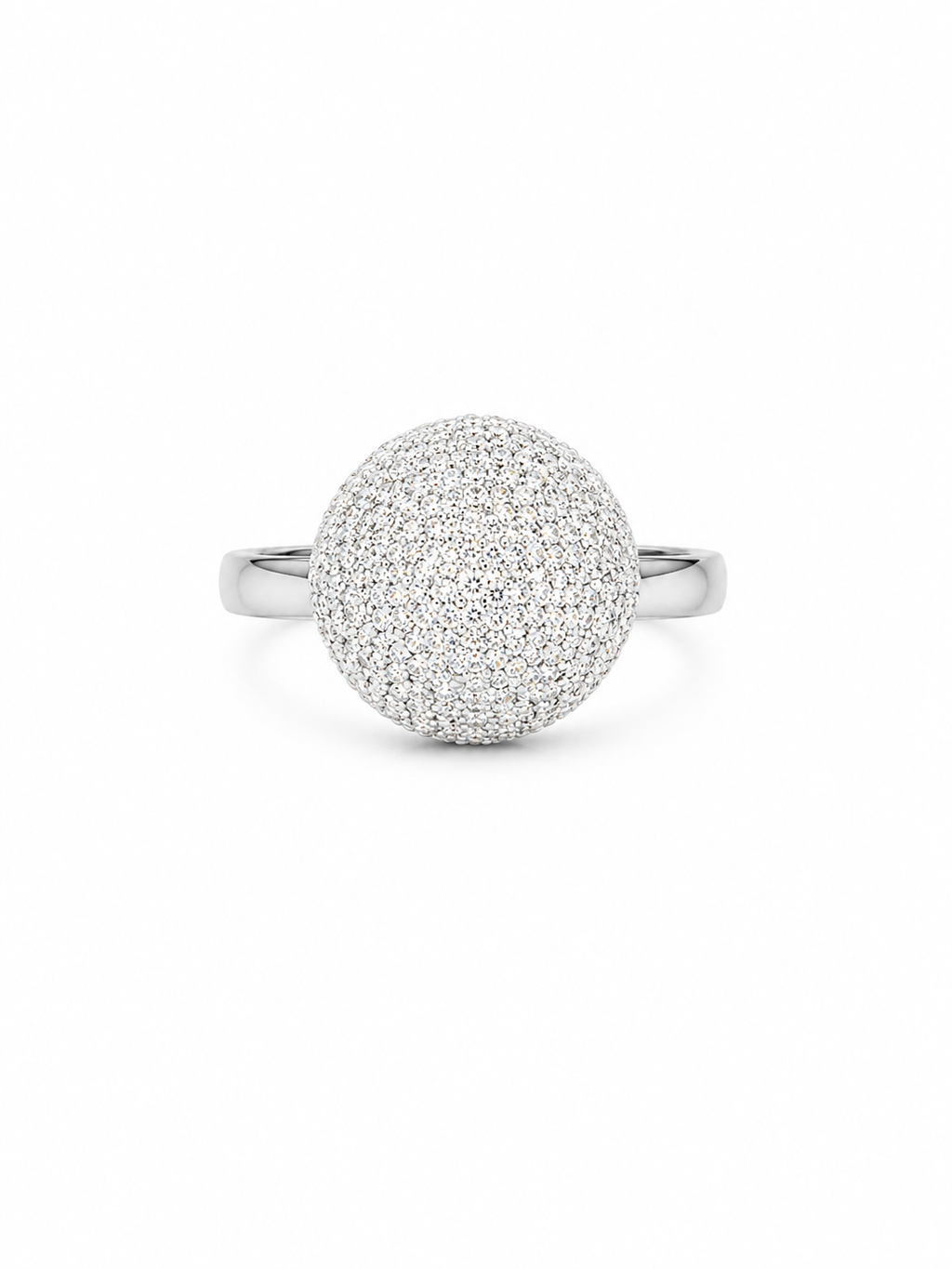 CALIENNA Sparkling Dome Silver Ring 1 of 1