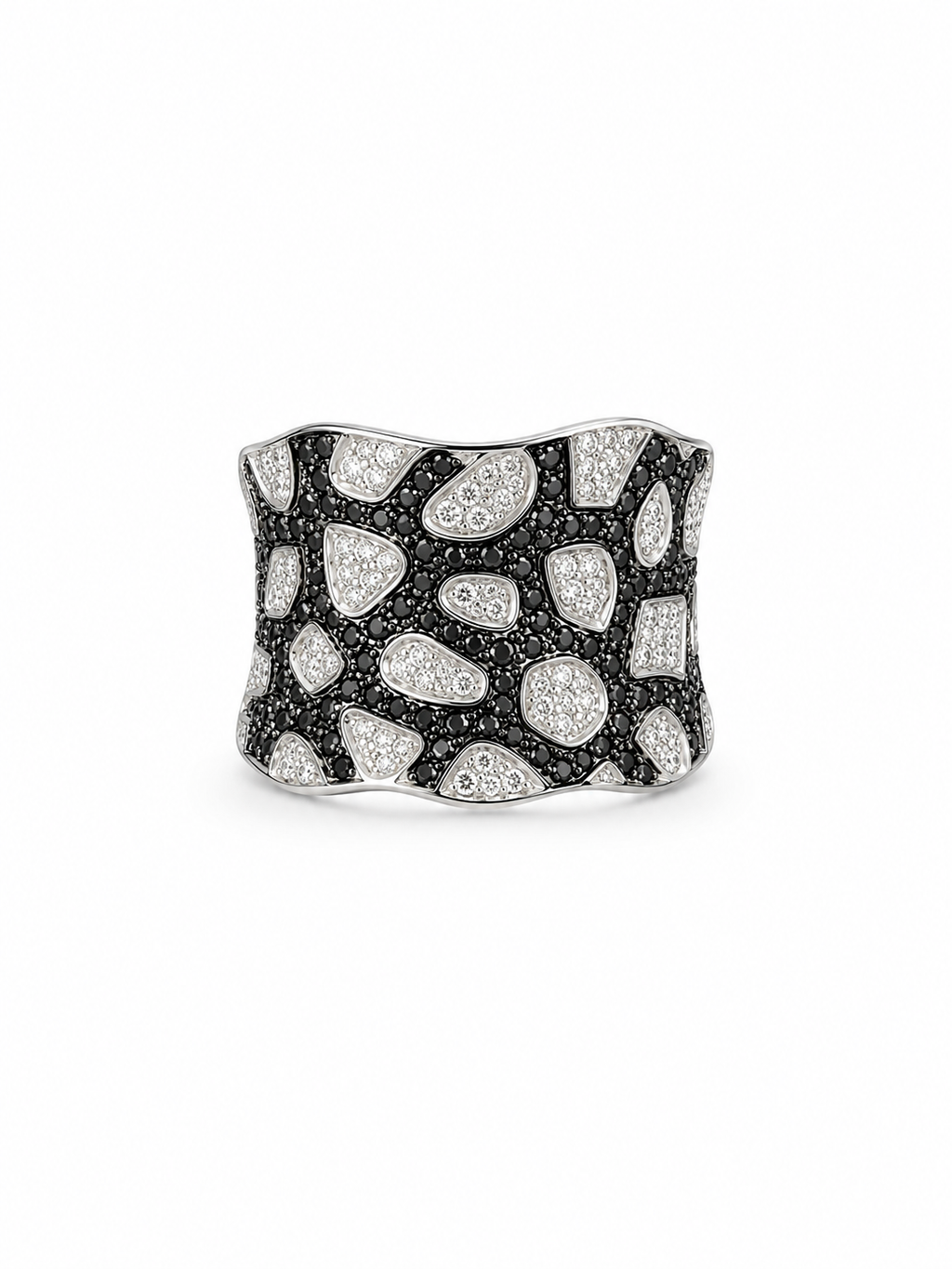 CALIENNA Luxury Silver Crystal Ring